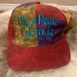 Vintage 90’s Snapback Multicolor Pikes Peak Colorado Cap
